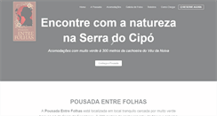 Desktop Screenshot of entrefolhaspousada.com.br